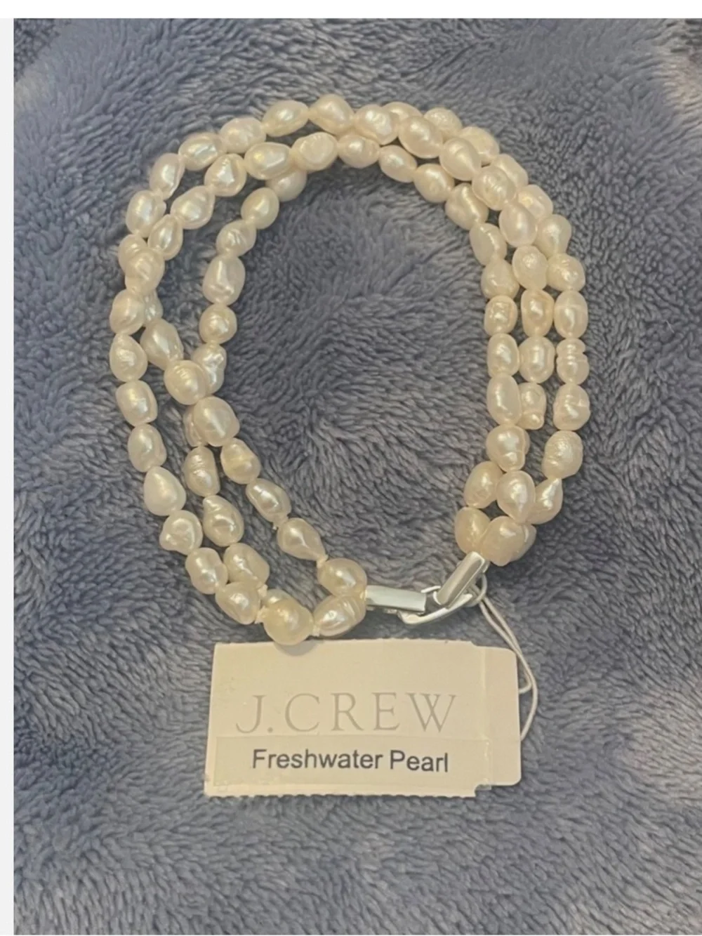 J.Crew freshwater pearls 3 strands bracelet
